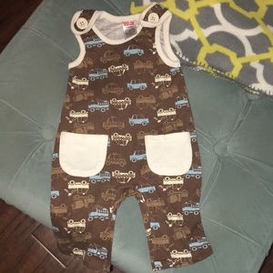 Fisher Price. 0/3 months. Brown/Blue Cars Jumper.